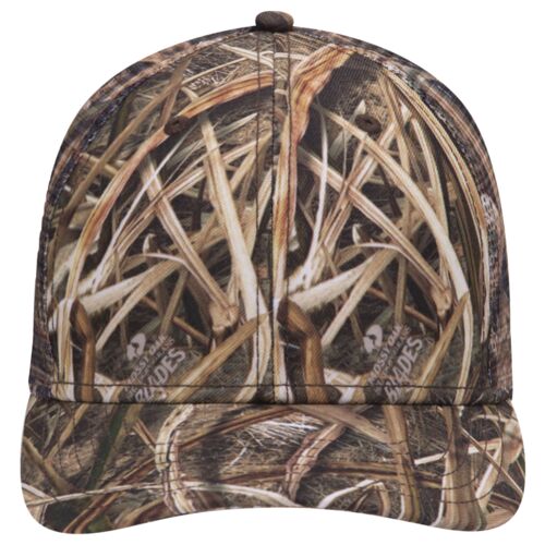 OTTO CAP Mossy Oak Camouflage Superior Polyester Twill 6 Panel Low Profile Mesh Back Trucker Hat Thumbnail