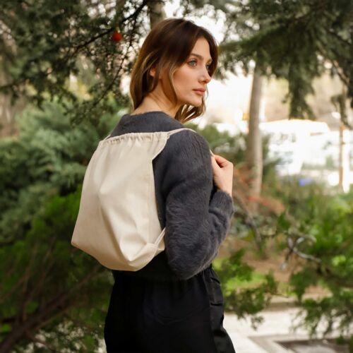 Small Canvas Drawstring Backpack Thumbnail