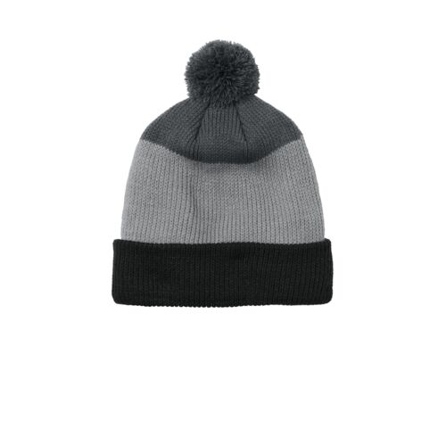 Cozy Striped Pom Beanie Thumbnail