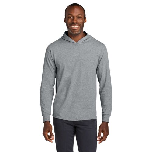 Classics Unisex Cotton Long Sleeve Hooded T Shirt Thumbnail