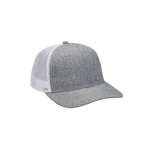 Heather Woven/Soft Mesh Trucker Style Cap Thumbnail