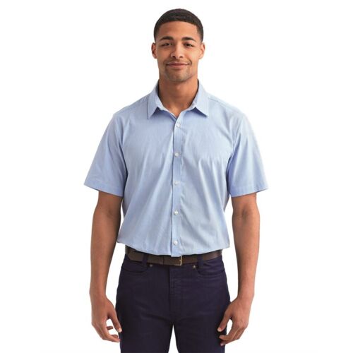 Men's Microcheck Gingham Cotton Shirt Thumbnail