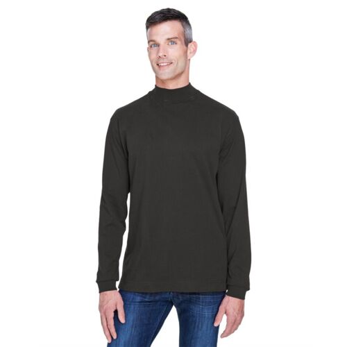 Unisex Sueded Jersey Mock Neck T-Shirt Thumbnail