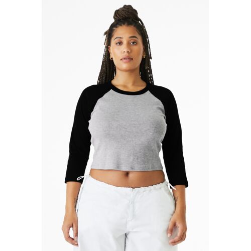 Women's Micro Rib 3/4 Raglan Baby Tee Thumbnail