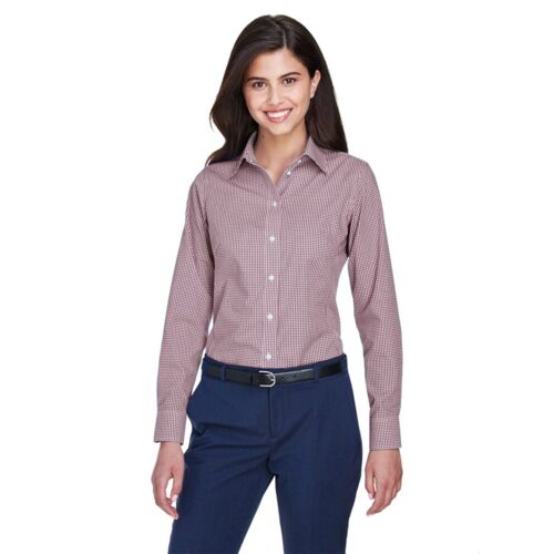 Women's Crown Collection® Gingham Check Woven Dress Shirt Thumbnail