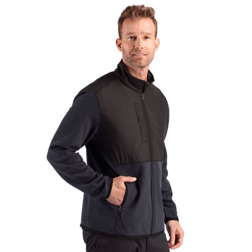 Cutter & Buck Hunts Point Recycled Fleece Mens Hybrid Full Zip Jacket Thumbnail