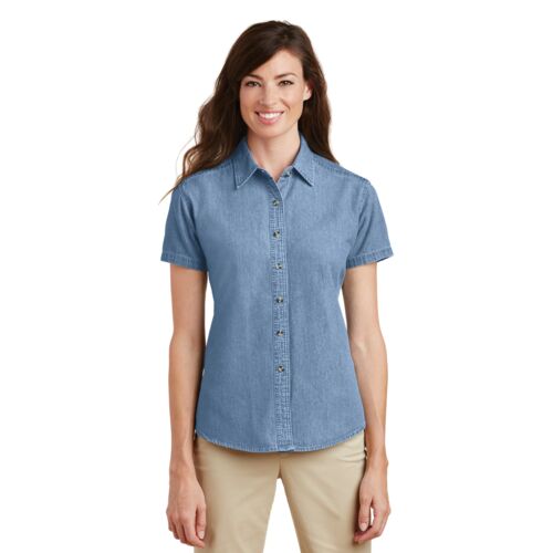 Women's Short Sleeve Value Denim Shirt Thumbnail