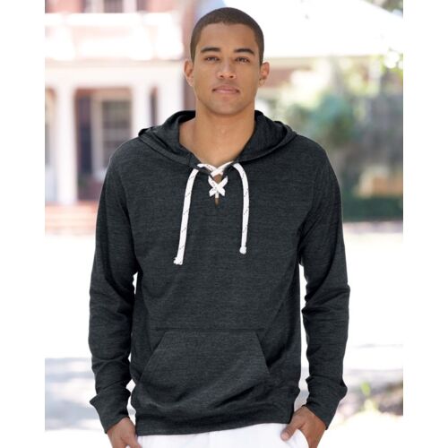 Unisex Jersey Sport Lace Hooded Pullover Thumbnail