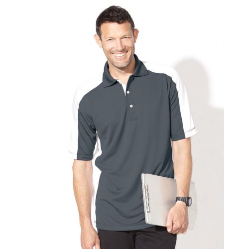 Men's Colorblocked Moisture Free Mesh Polo Thumbnail