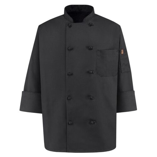 Black Knot Button Chef Coat Thumbnail