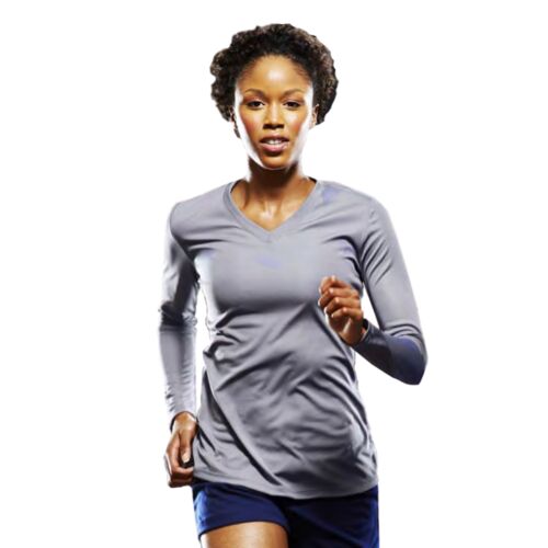 AI302 Women's V-Neck Long Sleeve Expert Tee Thumbnail