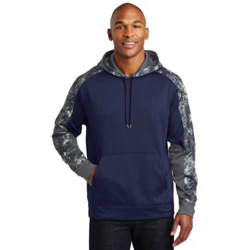 Sport Wick ® Mineral Freeze Fleece Colorblock Hooded Pullover Thumbnail