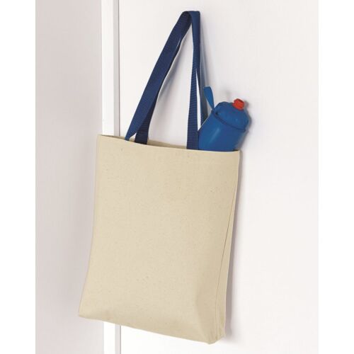 11L Canvas Tote with Contrast-Color Handles Thumbnail