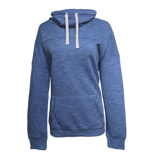 Ladies' Melange Fleece Cowl Neck Sweatshirt Thumbnail