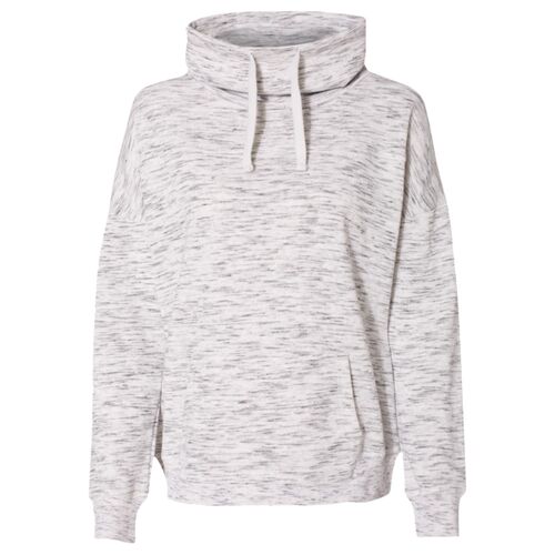 Ladies' Melange Fleece Cowl Neck Sweatshirt Thumbnail