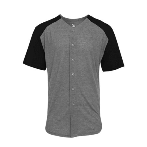 Men's Triblend Full Button T-Shirt Thumbnail
