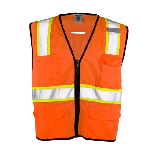 Unisex 6 Pocket Contrast Class 2 Vest Thumbnail