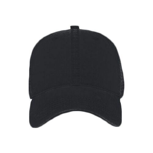 OTTO Garment Washed Superior Cotton Twill w/ Soft Polyester Mesh Back Six Panel Low Profile Mesh Back Trucker Dad Hat Thumbnail