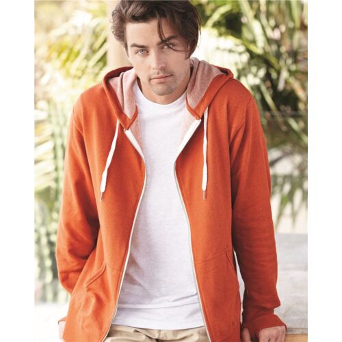 Heathered French Terry Full-Zip Hooded Sweatshirt Thumbnail