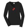 Ladies Long Sleeve Fan Favorite V Neck Tee Thumbnail