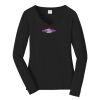 Ladies Long Sleeve Fan Favorite V Neck Tee Thumbnail