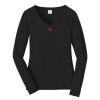 Ladies Long Sleeve Fan Favorite V Neck Tee Thumbnail