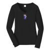 Ladies Long Sleeve Fan Favorite V Neck Tee Thumbnail