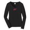 Ladies Long Sleeve Fan Favorite V Neck Tee Thumbnail