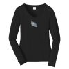 Ladies Long Sleeve Fan Favorite V Neck Tee Thumbnail