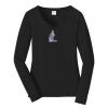 Ladies Long Sleeve Fan Favorite V Neck Tee Thumbnail