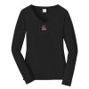 Ladies Long Sleeve Fan Favorite V Neck Tee Thumbnail