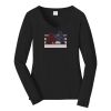 Ladies Long Sleeve Fan Favorite V Neck Tee Thumbnail