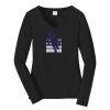 Ladies Long Sleeve Fan Favorite V Neck Tee Thumbnail