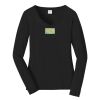Ladies Long Sleeve Fan Favorite V Neck Tee Thumbnail