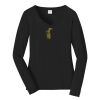Ladies Long Sleeve Fan Favorite V Neck Tee Thumbnail
