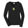 Ladies Long Sleeve Fan Favorite V Neck Tee Thumbnail