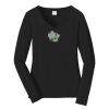 Ladies Long Sleeve Fan Favorite V Neck Tee Thumbnail