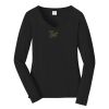 Ladies Long Sleeve Fan Favorite V Neck Tee Thumbnail