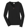 Ladies Long Sleeve Fan Favorite V Neck Tee Thumbnail