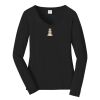 Ladies Long Sleeve Fan Favorite V Neck Tee Thumbnail
