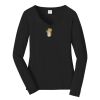 Ladies Long Sleeve Fan Favorite V Neck Tee Thumbnail