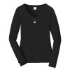 Ladies Long Sleeve Fan Favorite V Neck Tee Thumbnail