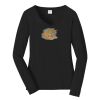Ladies Long Sleeve Fan Favorite V Neck Tee Thumbnail