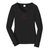 Ladies Long Sleeve Fan Favorite V Neck Tee Thumbnail