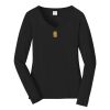 Ladies Long Sleeve Fan Favorite V Neck Tee Thumbnail