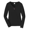 Ladies Long Sleeve Fan Favorite V Neck Tee Thumbnail