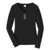 Ladies Long Sleeve Fan Favorite V Neck Tee Thumbnail