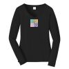 Ladies Long Sleeve Fan Favorite V Neck Tee Thumbnail