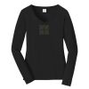 Ladies Long Sleeve Fan Favorite V Neck Tee Thumbnail