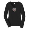Ladies Long Sleeve Fan Favorite V Neck Tee Thumbnail